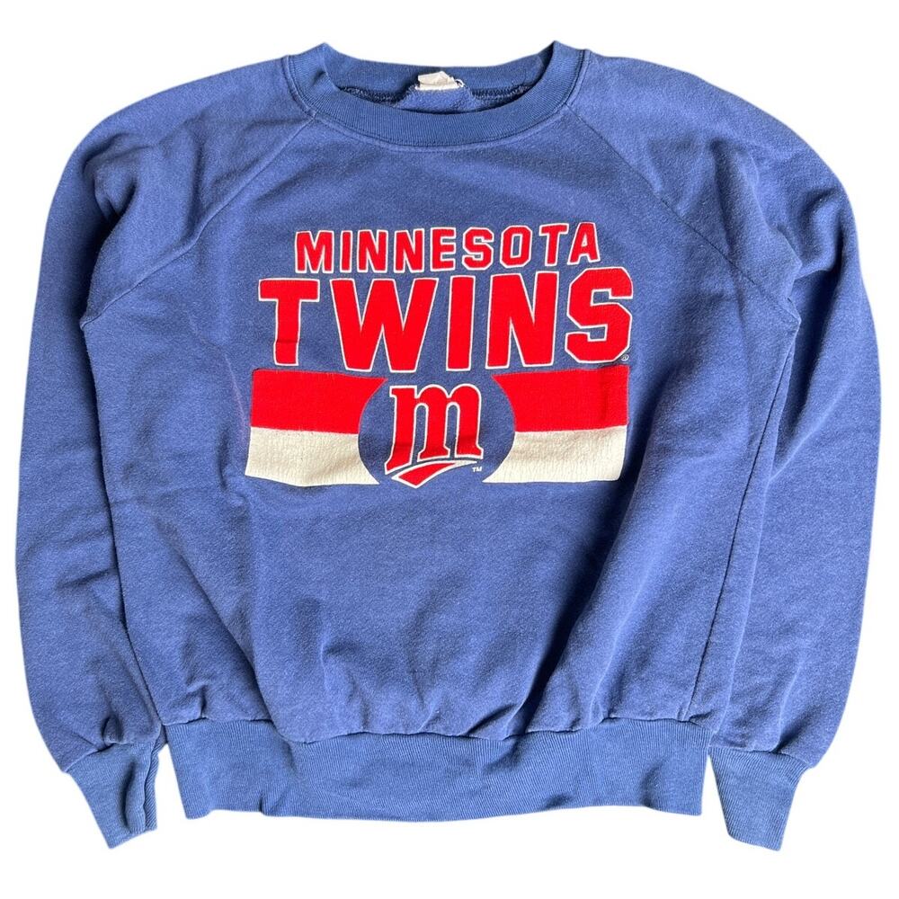 Vintage Minnesota Twins Pullover Kids Blue Sweater Small